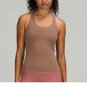 Lululemon Brown Cool Racerback Tank Top short version